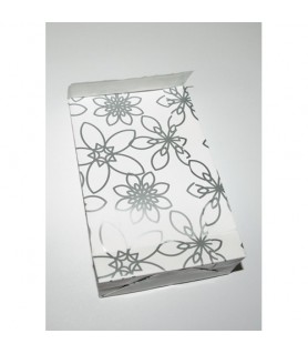 Giftbag – white | silver flowers
