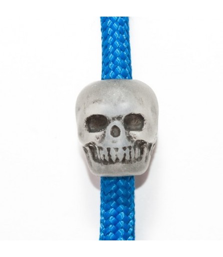 Свечение в темноте череп - Белый пластик | Черный печати